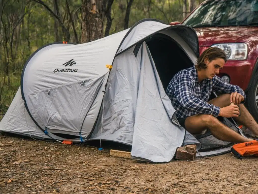quechua wurfzelt 2 seconds easy 3 comfort at festival 2025