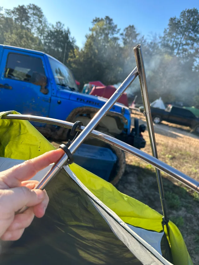 tent disasters in Europe - poles snapped in windy alps 2025